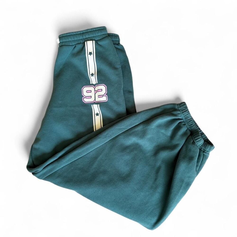 OUT FROM UNDER Brenda Graphic Jogger Sweatpants Women's Size M, Green